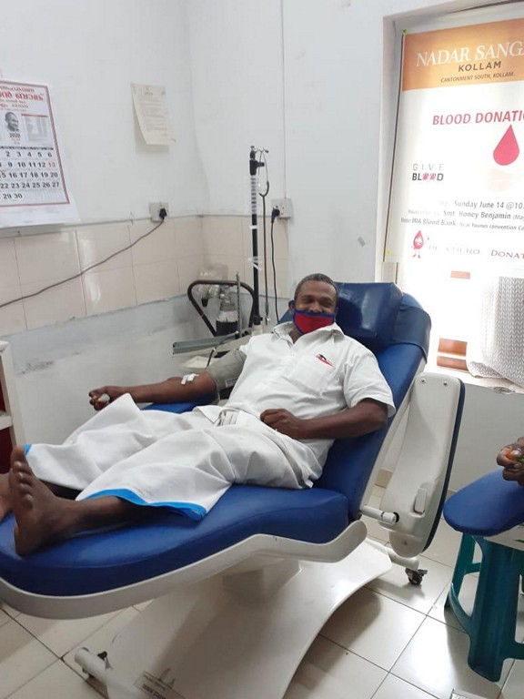 kollam nadar sangam blood donation activities